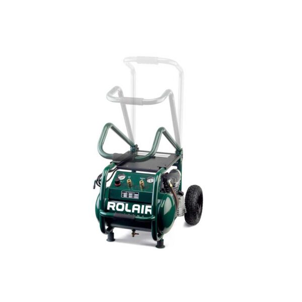 Rol-Air 2.5 HP (115V) 6.5 CFM@90PSI, 5.3 Gallon Cart Compressor w/Folding Handle