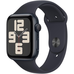 Apple Watch SE de 2.ª generación, 2023 [GPS] Smartwatch con Caja de Aluminio en Color Medianoche de 44 mm y Correa Deportiva Color Medianoche - Talla M/L. Monitor de entreno y sueño, Pantalla Retina